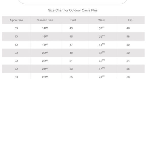 🌸NWT OUTDOOR OASIS Womens Plus Size One Piece Swimsuit - size 1X - Picture 17 of 17